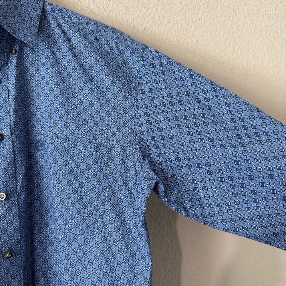 George Straight Collection by Wrangler Patterned Button-Down Shirt - Picture 3 of 5
